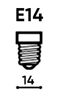 Тип цоколя лампы E14