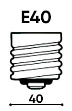 Тип цоколя лампы E40