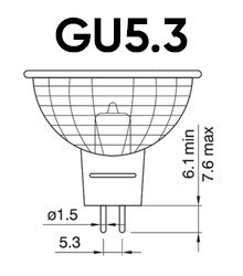 Тип цоколя GU5.3