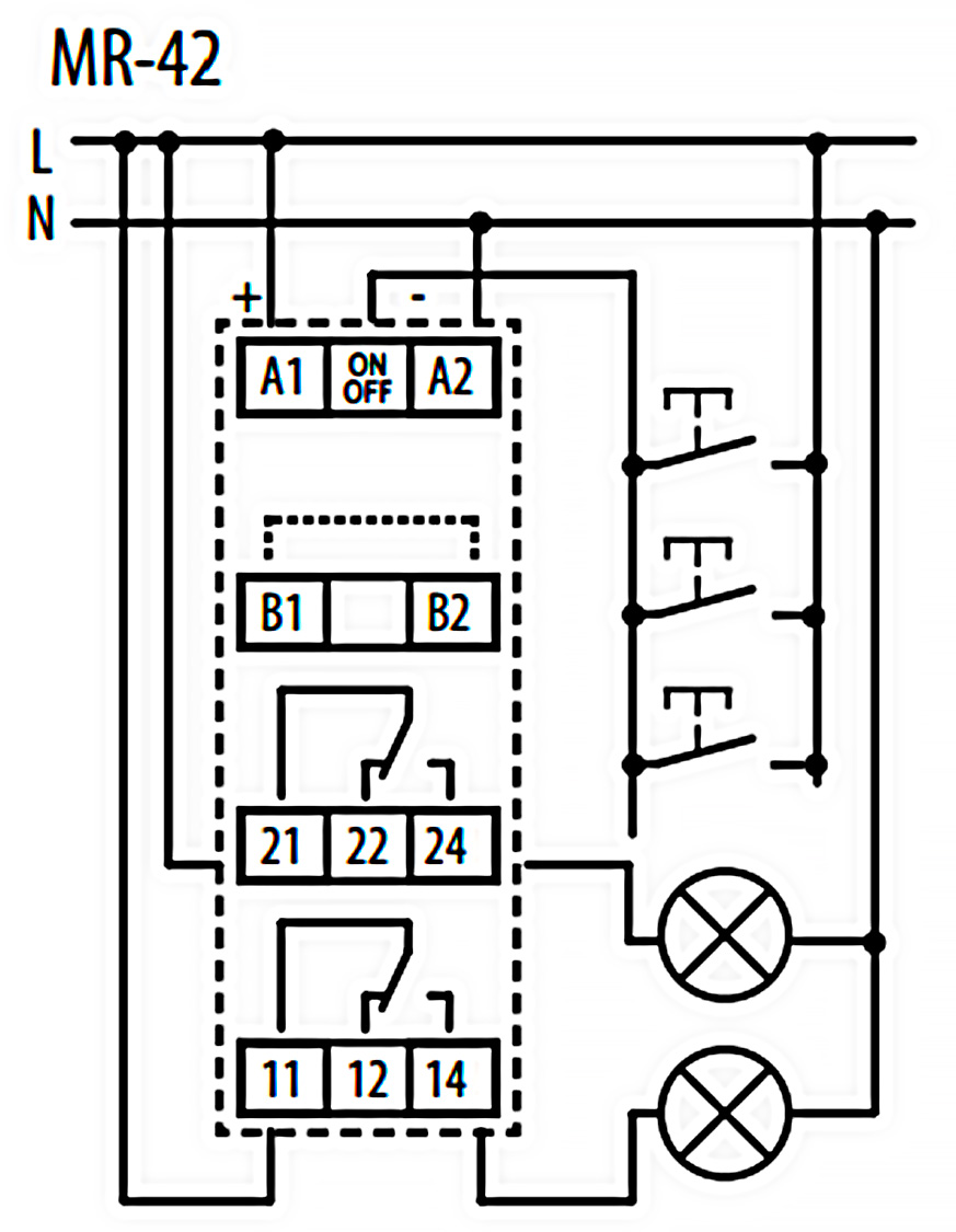 Як підключити реле ETI MR-42 UNI 2470008
