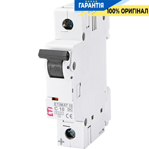 Автоматический выключатель ETIMAT 10 DC 1p C 10A 6kA ETI 2137714