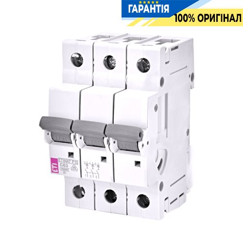 Автоматичний вимикач ETI ETIMAT 10 3p D 1,6А (10 kA) 2155707