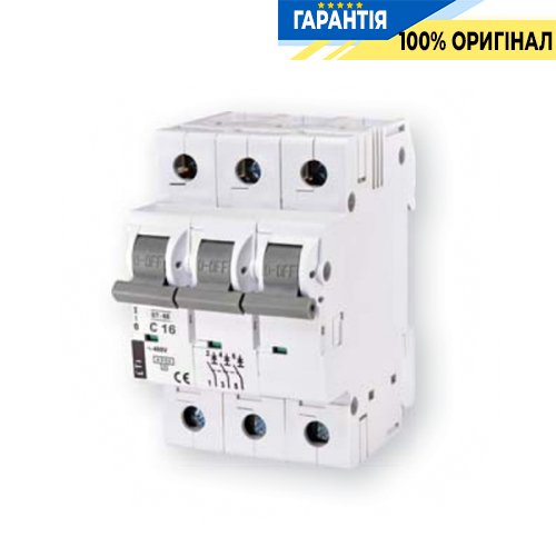 Автоматический выключатель ETI ST-68 3p C 40А (4,5 kA) 2185320