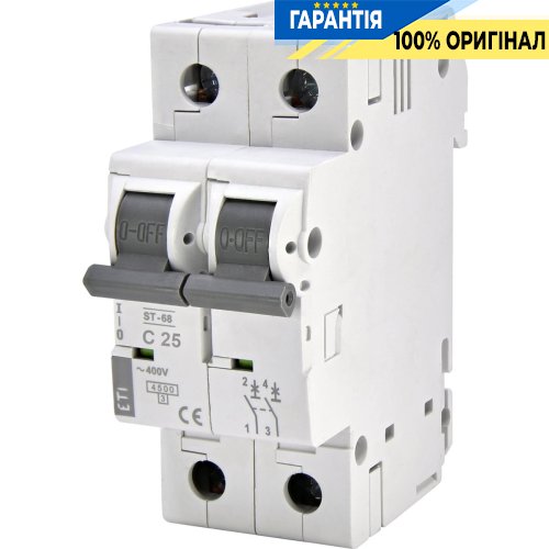 Автоматичний вимикач ST-68 2p С 25А (4,5 kA) ETI 2186318