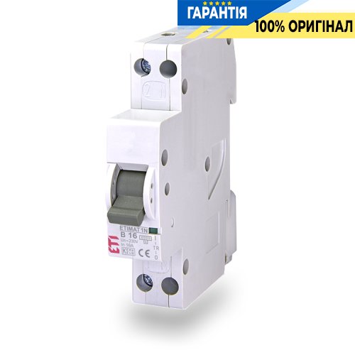 Автоматический выключатель ETI ETIMAT 6 1p+N (1мод.) С 16А (6 kA) 2191124