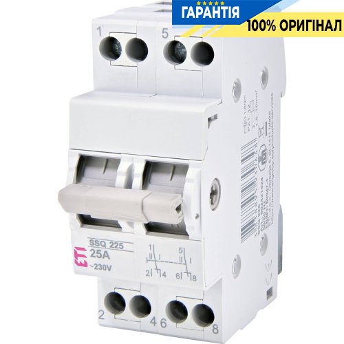 Перемикач навантаження ETI SSQ 225 "1-0-2", 2p 25A 2421424