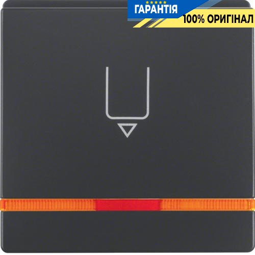 Накладка для карткового вимикача з лінзою, антрацит, Berker «Q.1» «Q.3» «Q7» 16406086