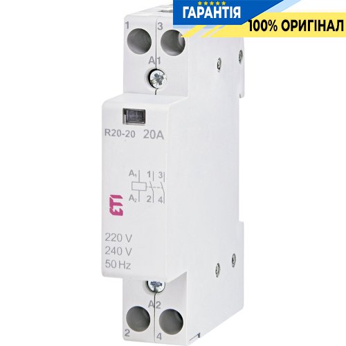 Контактор 2НВ, 20А R 20-20 230V AC ETI 2461210, тихий режим