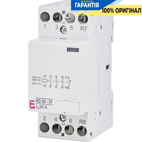 Контактор 3НВ+1НЗ, 25А, 230V/AC/DC, RD 25-31 ETI 2464012