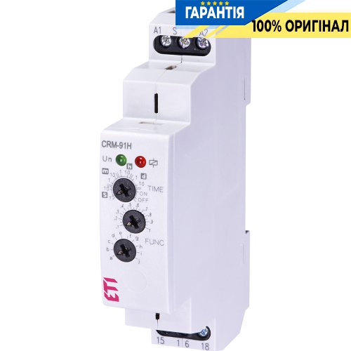 Багатофункціональне реле часу CRM-91H UNI 12-240V AC/DC (1x16A AC1) ETI 2470001