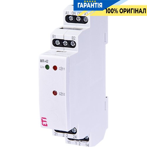 Імпульсне реле з функцією "пам'ять" MR-42  230V AC (2x16A AC1) ETI 2470095