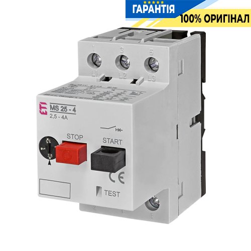 Автоматичний вимикач захисту двигуна MS25-4 ETI 4600080
