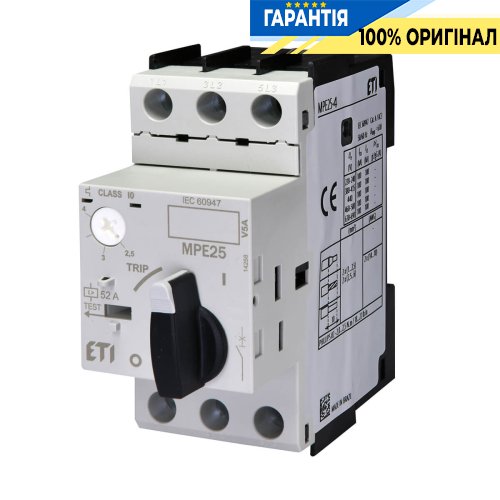 Автоматичний вимикач захисту двигуна MPE25-4,0 ETI 4648008