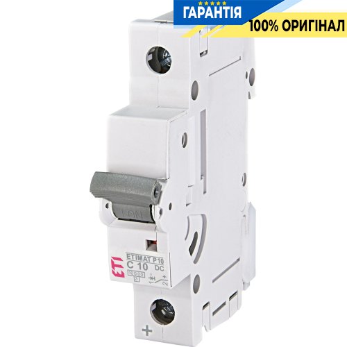 Автоматичний вимикач ETIMAT P10 DC 1p C 10A 10kA ETI 261001103
