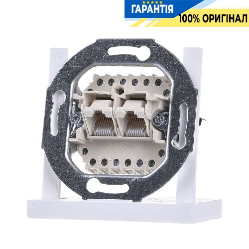 Механізм комп'ютерної неекр. розетки 2-порт. UAE Jung Eco Profi EPUAE8-8UPOK6US | ELECTRICA.NET.UA