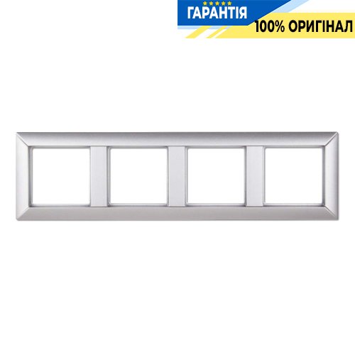 Рамка 4-постовая Jung Eco Profi EP484AL, алюминий | ELECTRICA.NET.UA