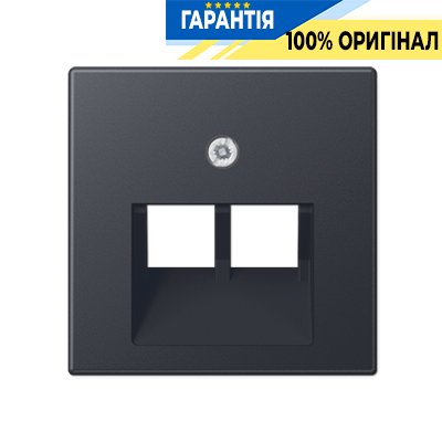 Накладка для двойной розетки UAE Jung Eco Profi EP569-2BFPLUAAN, антрацит | ELECTRICA.NET.UA