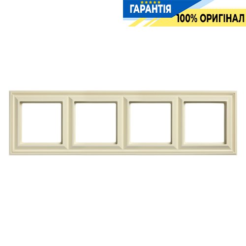 Рамка 4-постовая Jung Eco Profi DECO EPD484, слоновая кость | ELECTRICA.NET.UA