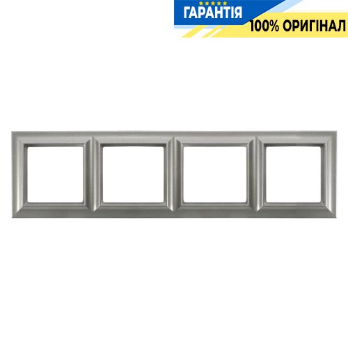 Рамка 4-постовая Jung Eco Profi STANDART EPS484AL, алюминий | ELECTRICA.NET.UA