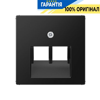 Накладка для двойной розетки UAE Jung Eco Profi EP569-2BFPLUASWM, матовый черный | ELECTRICA.NET.UA
