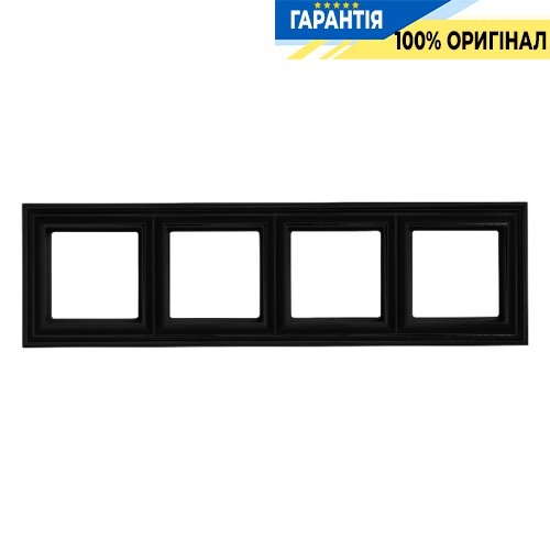 Рамка 4-постовая Jung Eco Profi DECO EPD484SWM, матовый черный | ELECTRICA.NET.UA