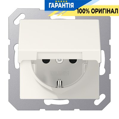 Розетка з З/К 16A/250V з кришкою Jung EP1420KL, слонова кістка | ELECTRICA.NET.UA
