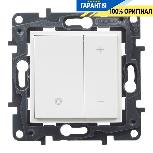 Світлорегулятор клавішний 400Вт всі навантаження Legrand Niloe Step 863153, білий | ELECTRICA.NET.UA