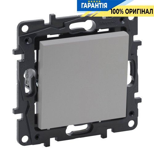 Перемикач 1-кл 10А, автоматичні клеми, Legrand Niloe Step 863306, алюміній | ELECTRICA.NET.UA