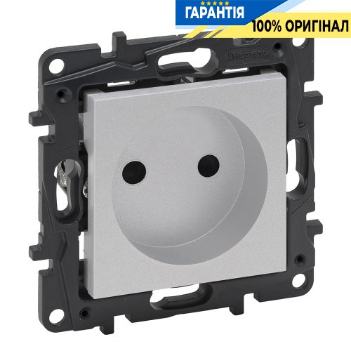Розетка без з/к 16А, 250 В, гвинтові клеми, Legrand Niloe Step 863319, алюміній | ELECTRICA.NET.UA