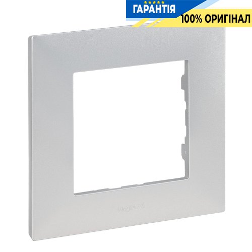 Рамка 1-постова Legrand Niloe Step 863391, алюміній | ELECTRICA.NET.UA