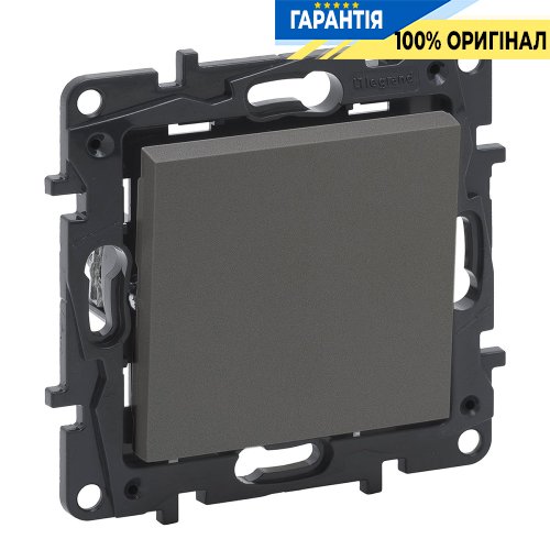 Выключатель 1-кл 10А, автоматические клеммы, Legrand Niloe Step 863401, cталь | ELECTRICA.NET.UA