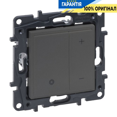 Светорегулятор клавишный 400Вт все нагрузки Legrand Niloe Step 863453, cталь | ELECTRICA.NET.UA