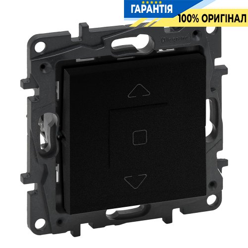 Выключатель жалюзи 3-позиционный 6А, 250 В Legrand Niloe Step 863544, черный | ELECTRICA.NET.UA