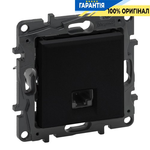 Розетка компьютерная RJ45 CAT5e UTP Legrand Niloe Step 863559, черный | ELECTRICA.NET.UA