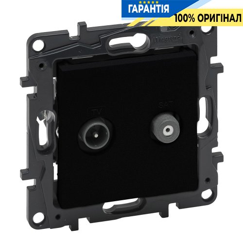 Розетка TV-SAT "зірка" Legrand Niloe Step 863583, чорний | ELECTRICA.NET.UA