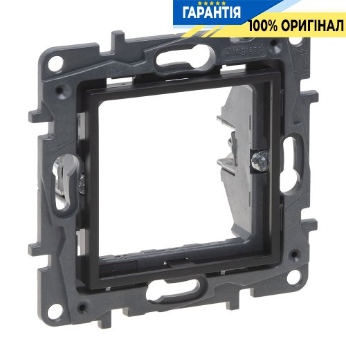 Адаптер для установки механизмов 45х45мм MOSAIC, Legrand Niloe Step 863589, черный | ELECTRICA.NET.UA