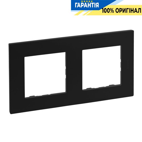 Рамка 2-постовая Legrand Niloe Step 863592, черный | ELECTRICA.NET.UA