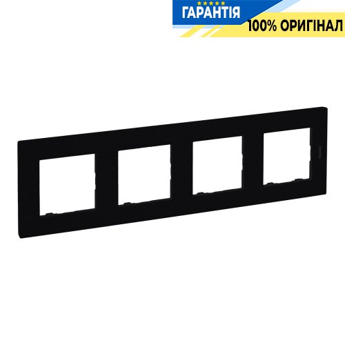 Рамка 4-постова Legrand Niloe Step 863594, чорний | ELECTRICA.NET.UA