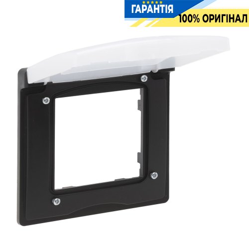 Рамка 1-постова IP44 Legrand Niloe Step 863596, чорний | ELECTRICA.NET.UA