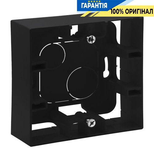 Коробка накладного монтажу 1-постова Legrand Niloe Step 863597, чорний | ELECTRICA.NET.UA