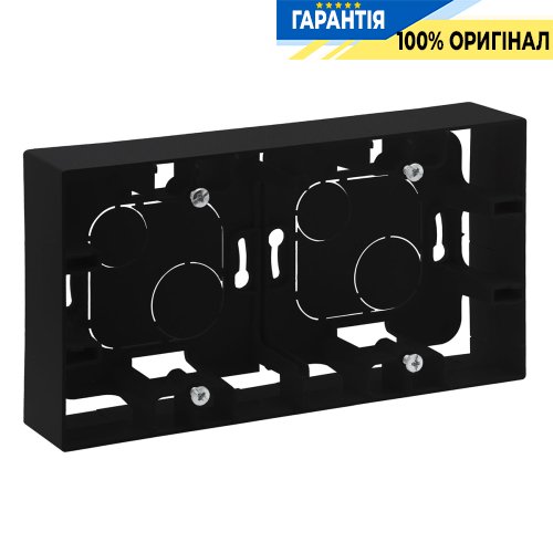 Коробка накладного монтажу 2-постова Legrand Niloe Step 863598, чорний | ELECTRICA.NET.UA