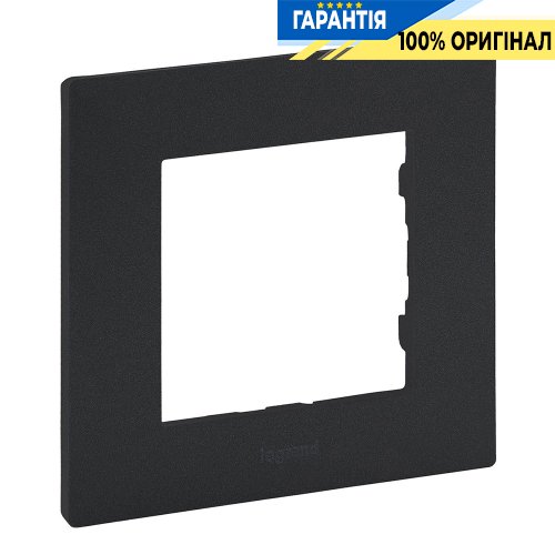 Рамка 1-постовая Legrand Niloe Step 863791, антрацит | ELECTRICA.NET.UA