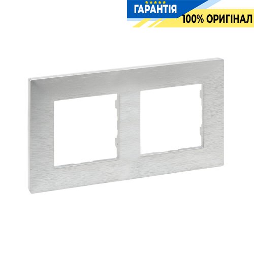 Рамка 2-постова Legrand Niloe Step 863892, алюмінієвий фактурний | ELECTRICA.NET.UA