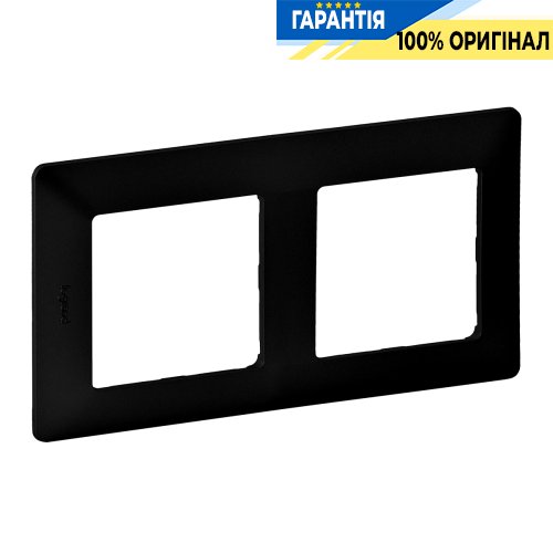 Рамка 2-я Valena Life Black 754252, чёрный матовый | ELECTRICA.NET.UA