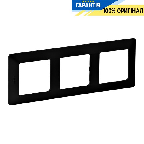Рамка 3-я Valena Life Black 754253, чорний матовий | ELECTRICA.NET.UA