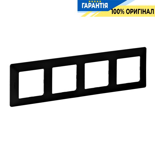 Рамка 4-а Valena Life Black 754254, чорний матовий | ELECTRICA.NET.UA