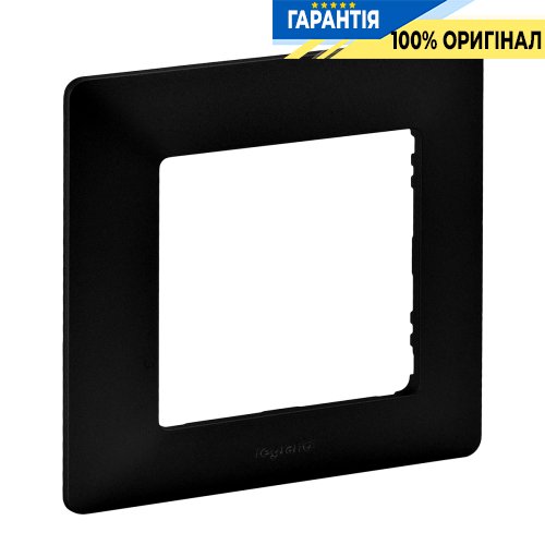 Рамка 1-я Valena Life Black 754251, чёрный матовый | ELECTRICA.NET.UA
