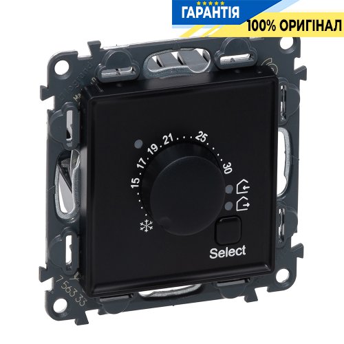 Термостат комнатный Legrand Valena Life Black 756333, черный матовый | ELECTRICA.NET.UA