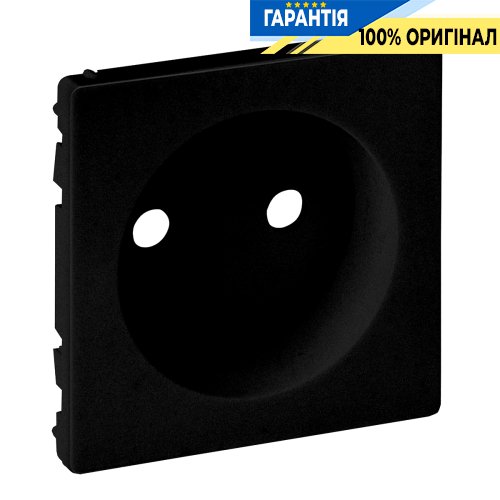 Лицьова панель розетки 2К Legrand Valena Life Black 756972, чорний матовий | ELECTRICA.NET.UA