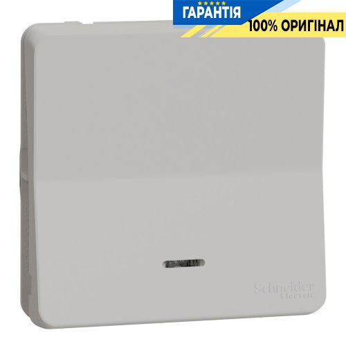 Механизм кнопочного выключателя с подсветкой IP55, белый, Schneider Electric Mureva Styl MUR39127 | ELECTRICA.NET.UA